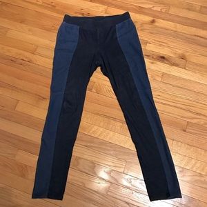 Paneled Patch work relax tired Bi-color Joggers Casual Pants Trousers